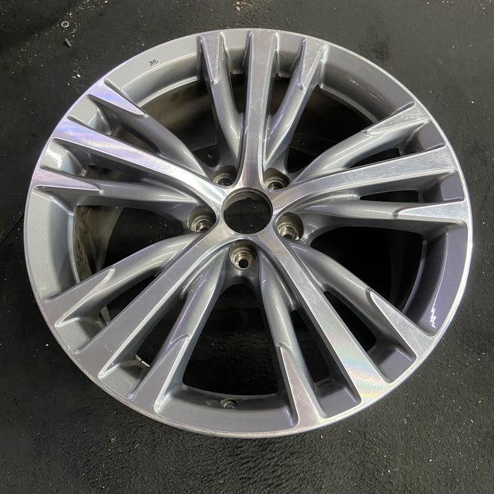 19" INFINITI Q50 18-19 19x8.5 , 15 spoke, alternating V spoke Original OEM - Side Profile