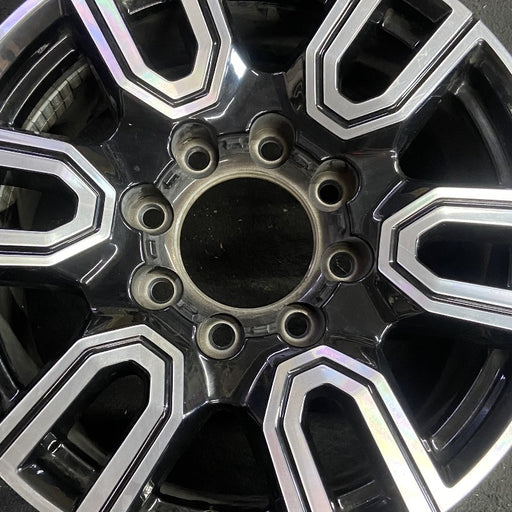20" SIERRA 2500 PICKUP 20 20x8.5 12 spoke machined face accents black opt PYU - Angle View