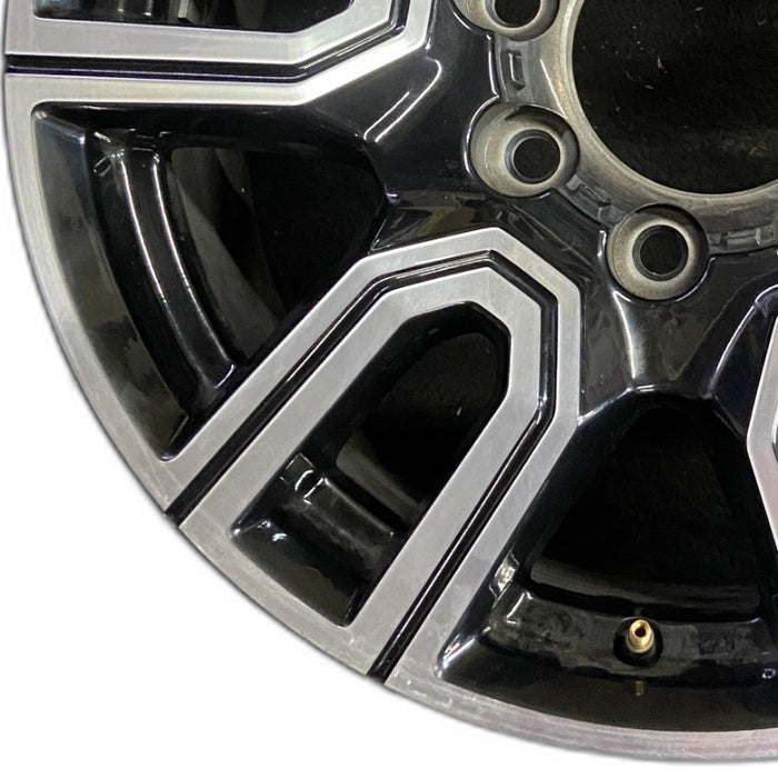 20" SIERRA 2500 PICKUP 20 20x8.5 12 spoke machined face accents black opt PYU - Back View