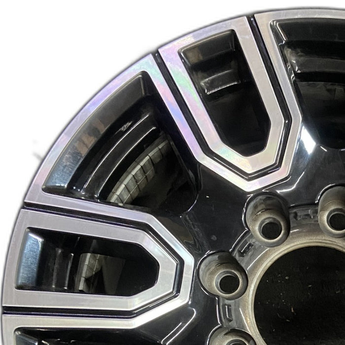 20" SIERRA 2500 PICKUP 20 20x8.5 12 spoke machined face accents black opt PYU - Angle View