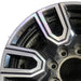 20" SIERRA 2500 PICKUP 20 20x8.5 12 spoke machined face accents black opt PYU - Angle View