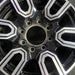 20" SIERRA 2500 PICKUP 20 20x8.5 12 spoke machined face accents black opt PYU - Angle View