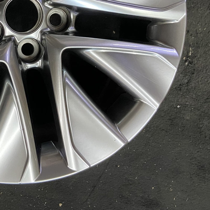 19" MIRAI 21-24 19x8 5 V spoke silver Original OEM Wheel Rim - Back View