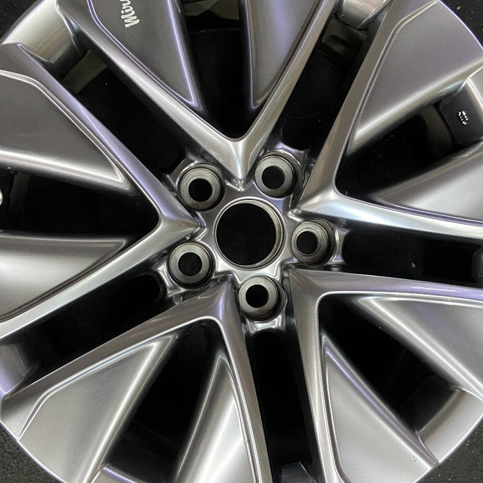 19" MIRAI 21-24 19x8 5 V spoke silver Original OEM Wheel Rim - Angle View