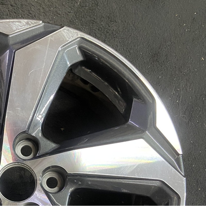 18" RAV4 21 18x7 alloy 5 spoke angled spoke silver black inlay Original OEM Wheel Rim