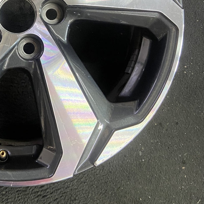 18" RAV4 21 18x7 alloy 5 spoke angled spoke silver black inlay Original OEM Wheel Rim