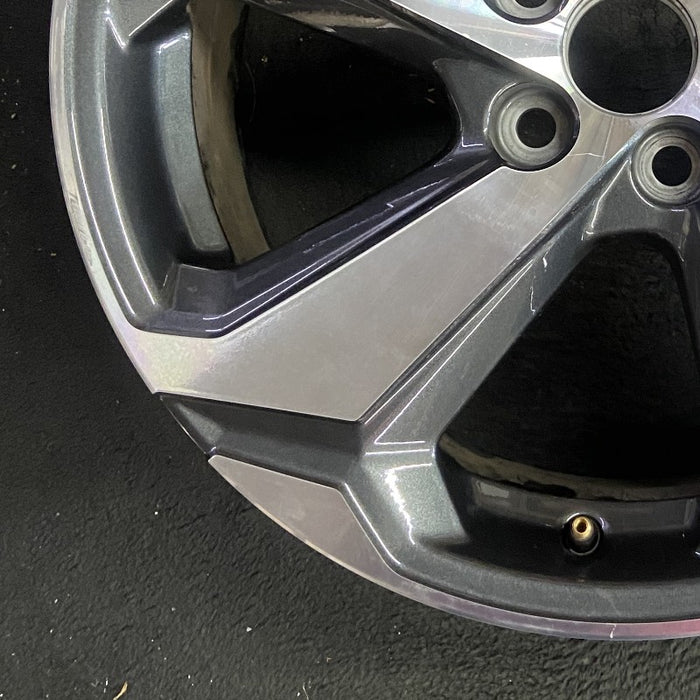 18" RAV4 21 18x7 alloy 5 spoke angled spoke silver black inlay Original OEM Wheel Rim