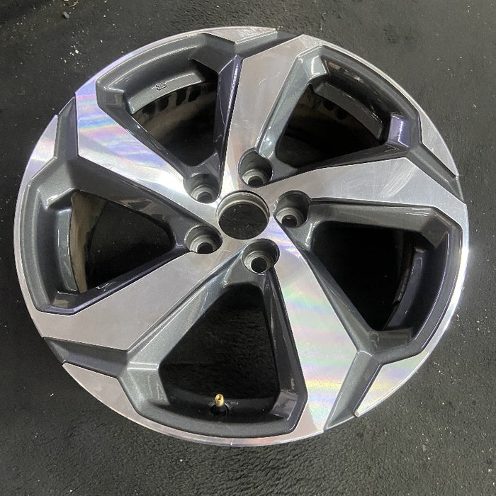 18" RAV4 21 18x7 alloy 5 spoke angled spoke silver black inlay Original OEM Wheel Rim