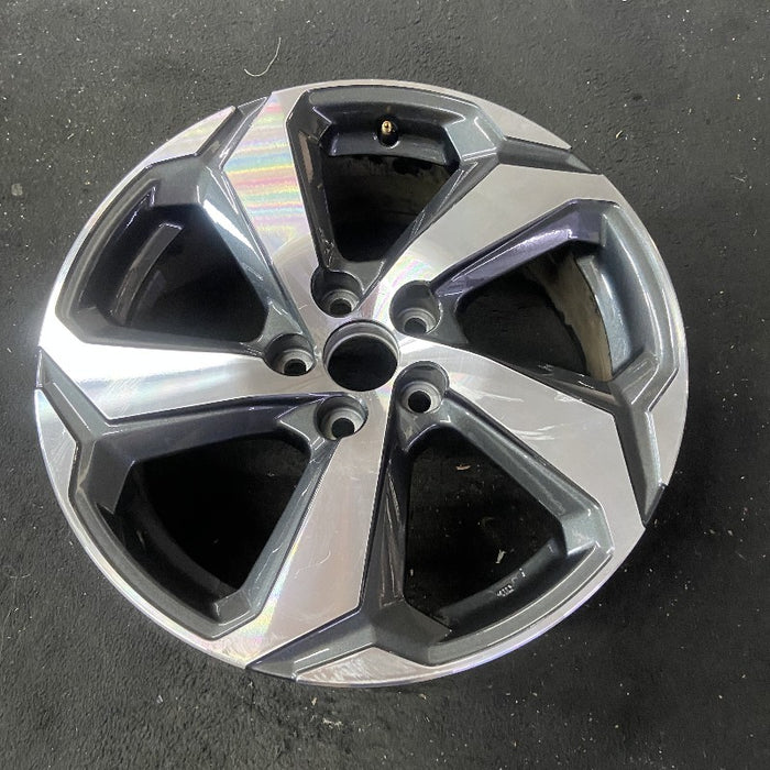 18" RAV4 21 18x7 alloy 5 spoke angled spoke silver black inlay Original OEM Wheel Rim
