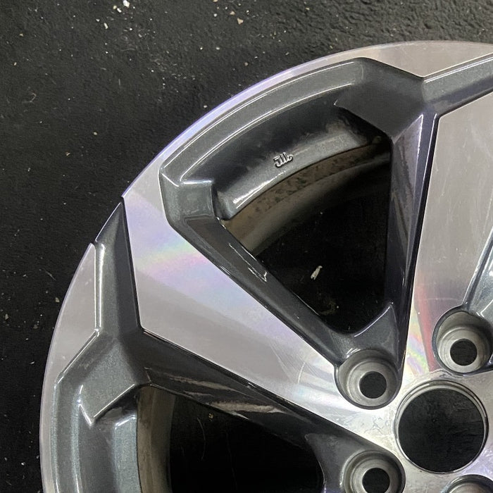 18" RAV4 21 18x7 alloy 5 spoke angled spoke silver black inlay Original OEM Wheel Rim