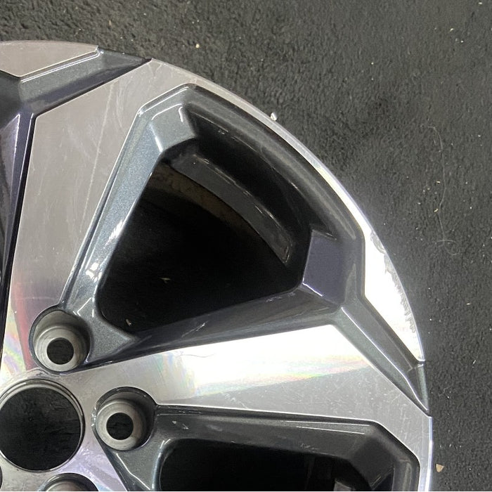 18" RAV4 21 18x7 alloy 5 spoke angled spoke silver black inlay Original OEM Wheel Rim