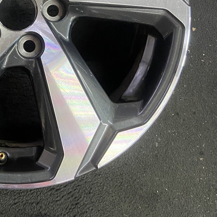 18" RAV4 21 18x7 alloy 5 spoke angled spoke silver black inlay Original OEM Wheel Rim