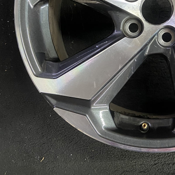 18" RAV4 21 18x7 alloy 5 spoke angled spoke silver black inlay Original OEM Wheel Rim