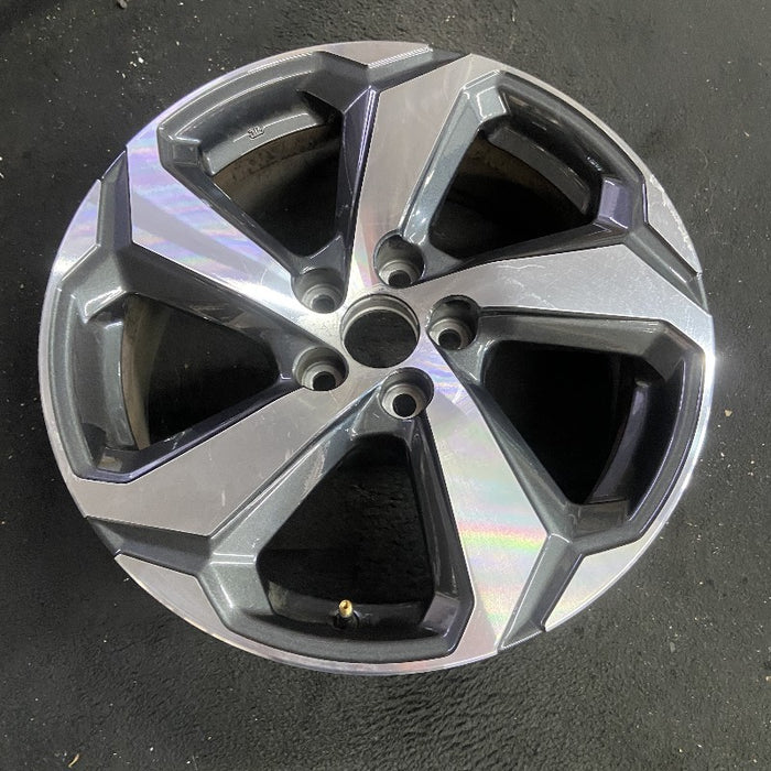 18" RAV4 21 18x7 alloy 5 spoke angled spoke silver black inlay Original OEM Wheel Rim