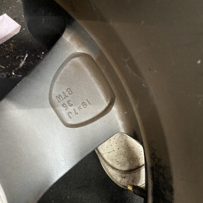 18" RAV4 21 18x7 alloy 5 spoke angled spoke silver black inlay Original OEM Wheel Rim