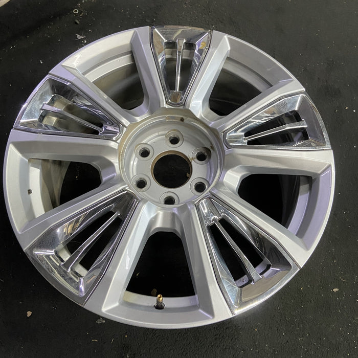 22" SIERRA 1500 PICKUP 23 22x9, raised spoke, 10 spoke, opt RPT Original OEM - Side Profile