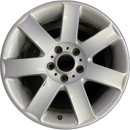 17" BMW 320i 01-05 , 17x8 , 7 spoke, exposed lug nuts, flat spoke Original OEM - Front View