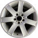 17" BMW 320i 01-05 , 17x8 , 7 spoke, exposed lug nuts, flat spoke Original OEM - Front View