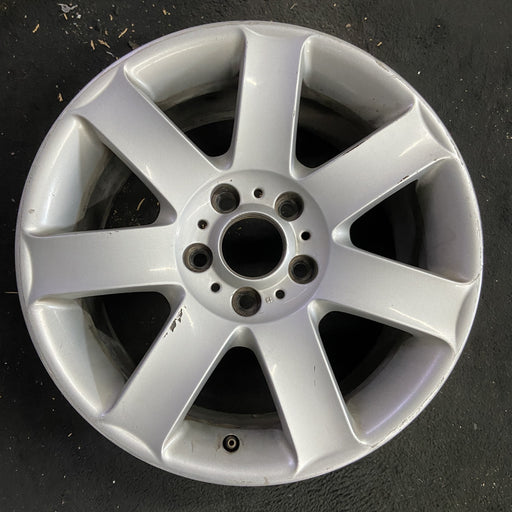 17" BMW 320i 01-05 , 17x8 , 7 spoke, exposed lug nuts, flat spoke Original OEM - Angle View