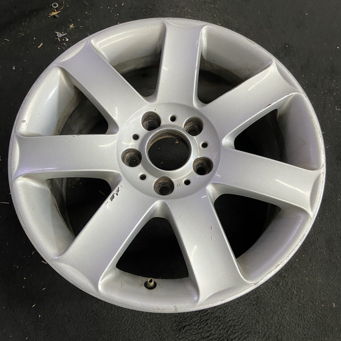17" BMW 320i 01-05 , 17x8 , 7 spoke, exposed lug nuts, flat spoke Original OEM - Side Profile