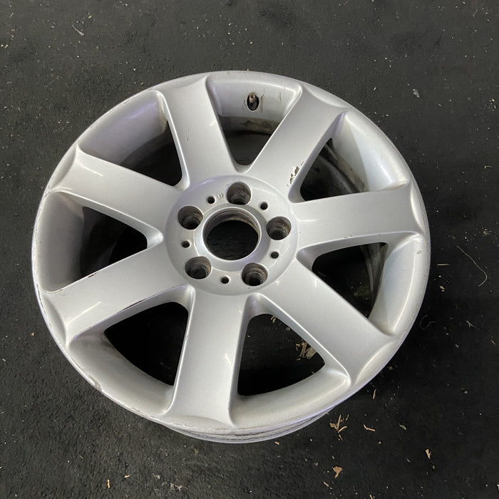 17" BMW 320i 01-05 , 17x8 , 7 spoke, exposed lug nuts, flat spoke Original OEM - Close-Up Detail