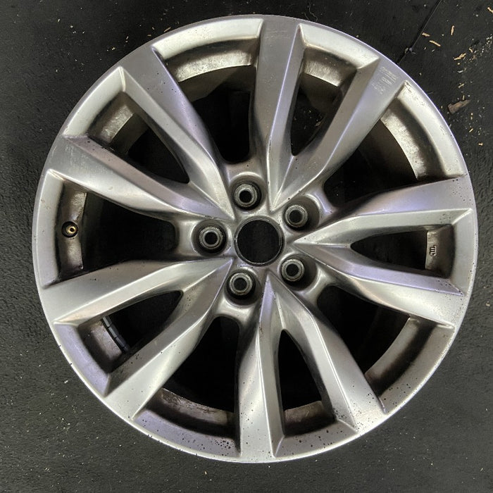 18" MAZDA CX-9 17-18 aluminum 18x8 silver Original OEM Wheel Rim - Front View
