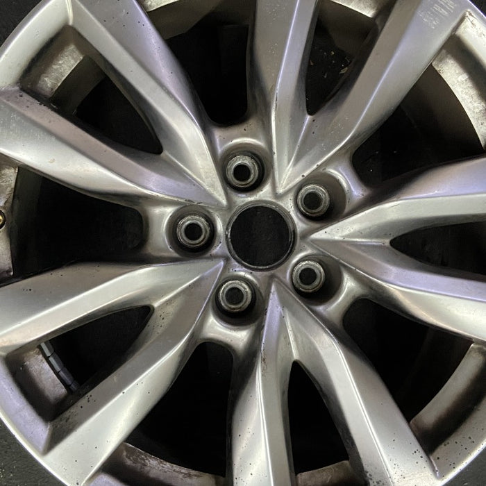 18" MAZDA CX-9 17-18 aluminum 18x8 silver Original OEM Wheel Rim - Angle View