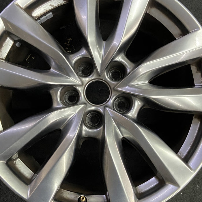 18" MAZDA CX-9 17-18 aluminum 18x8 silver Original OEM Wheel Rim - Angle View