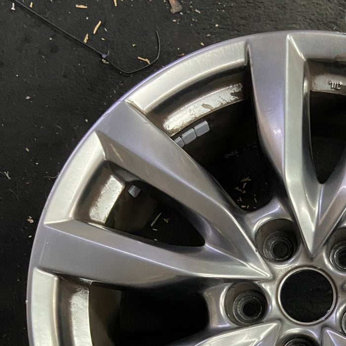 18" MAZDA CX-9 17-18 aluminum 18x8 silver Original OEM Wheel Rim - Side Profile