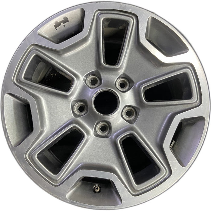 17" WRANGLER 13 17x7.5 10 hole w/machined accent gray Original OEM Wheel Rim - Front View
