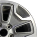 17" WRANGLER 13 17x7.5 10 hole w/machined accent gray Original OEM Wheel Rim - Side Profile