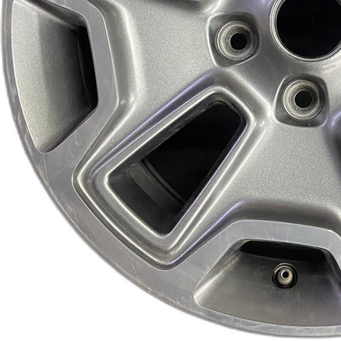 17" WRANGLER 13 17x7.5 10 hole w/machined accent gray Original OEM Wheel Rim - Back View