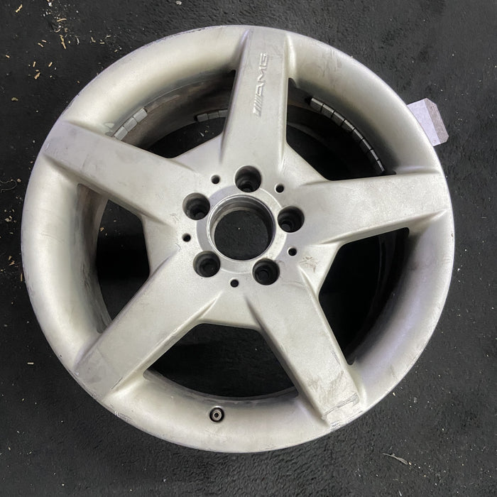 17" MERCEDES CLK 05 209 Type; CLK500, 17x7.5 Original OEM Wheel Rim - Angle View