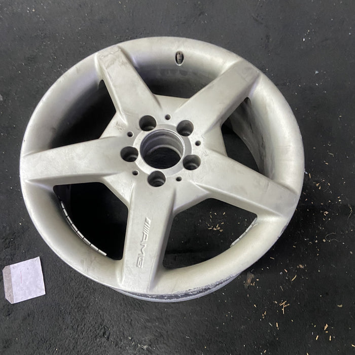 17" MERCEDES CLK 05 209 Type; CLK500, 17x7.5 Original OEM Wheel Rim - Close-Up Detail