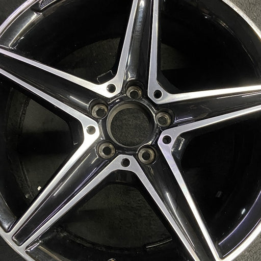 18" MERCEDES C-CLASS 15 205 Type; Sdn C400 5 spoke 18x8.5 black accents - Angle View