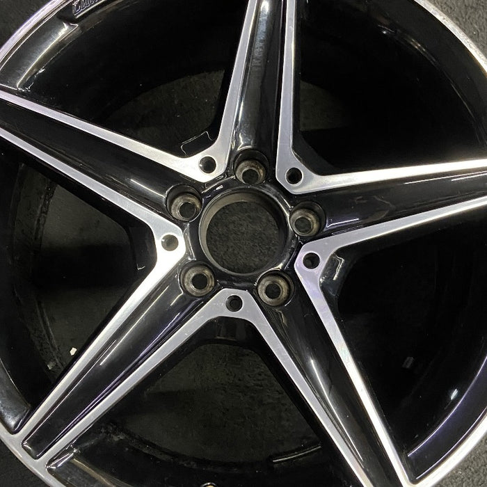 18" MERCEDES C-CLASS 15 205 Type; Sdn C400 5 spoke 18x8.5 black accents - Angle View