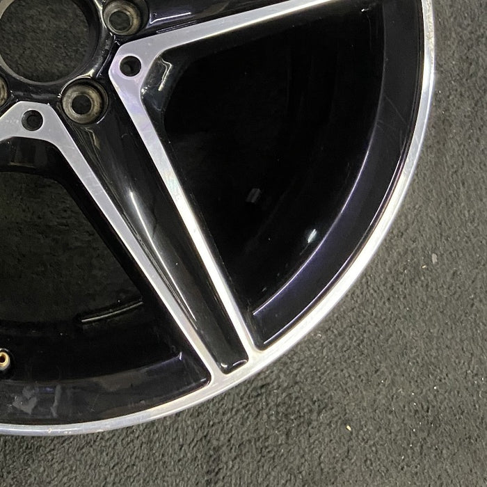 18" MERCEDES C-CLASS 15 205 Type; Sdn C400 5 spoke 18x8.5 black accents - Back View