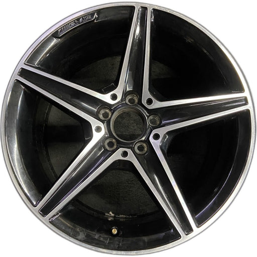 18" MERCEDES C-CLASS 15 205 Type; Sdn C400 5 spoke 18x8.5 black accents - Front View