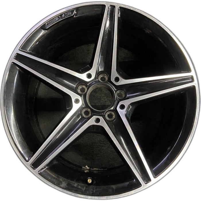 18" MERCEDES C-CLASS 15 205 Type; Sdn C400 5 spoke 18x8.5 black accents - Front View