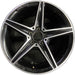 18" MERCEDES C-CLASS 15 205 Type; Sdn C400 5 spoke 18x8.5 black accents - Front View