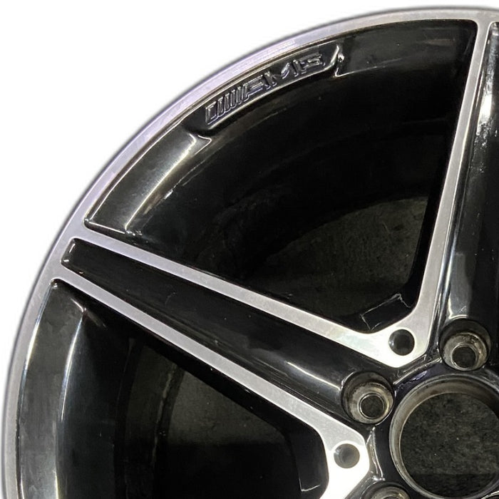 18" MERCEDES C-CLASS 15 205 Type; Sdn C400 5 spoke 18x8.5 black accents - Angle View