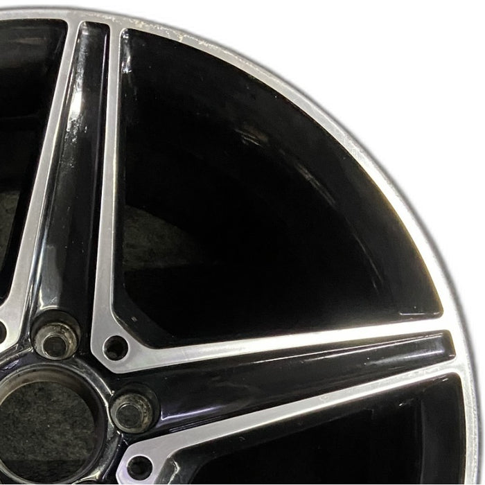 18" MERCEDES C-CLASS 15 205 Type; Sdn C400 5 spoke 18x8.5 black accents - Side Profile