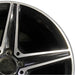 18" MERCEDES C-CLASS 15 205 Type; Sdn C400 5 spoke 18x8.5 black accents - Side Profile