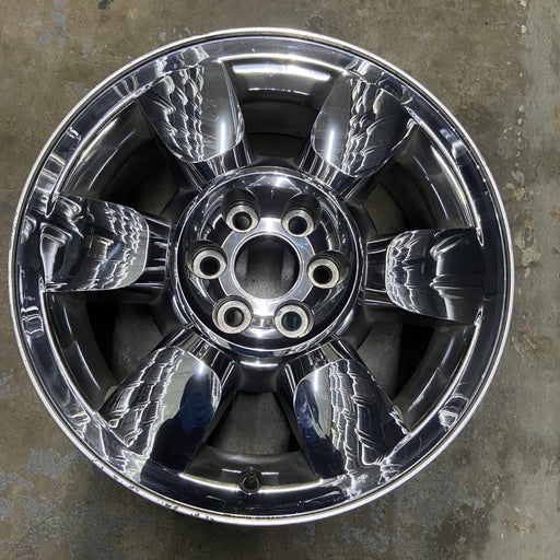 20" SIERRA 1500 PICKUP 09-11 20x8.5, 6 spoke, chrome, flat faced spoke, - Angle View