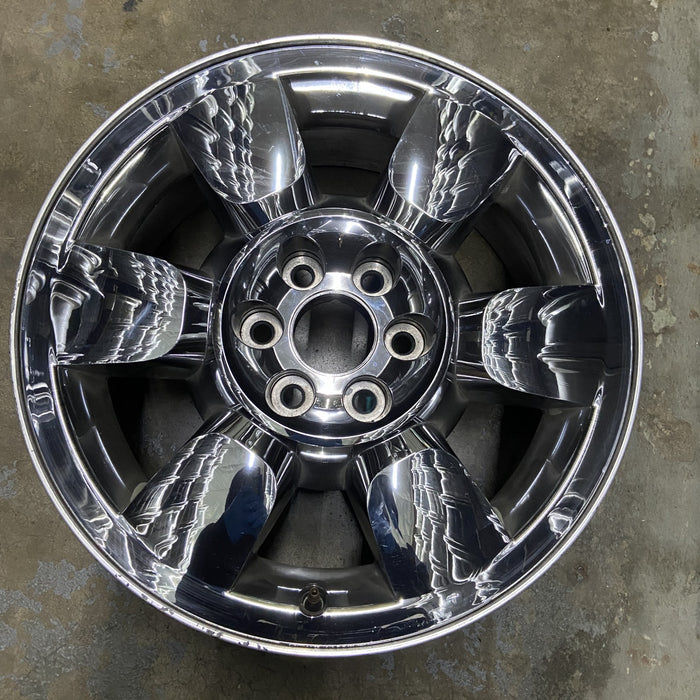 20" SIERRA 1500 PICKUP 09-11 20x8.5, 6 spoke, chrome, flat faced spoke, - Angle View