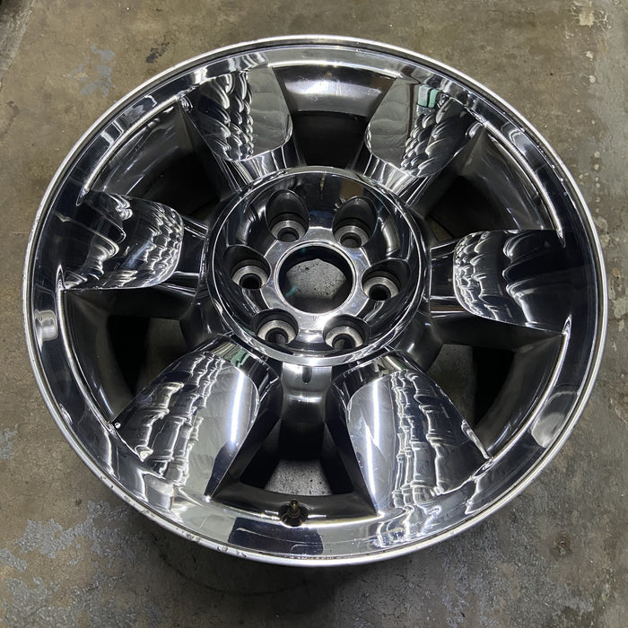 20" SIERRA 1500 PICKUP 09-11 20x8.5, 6 spoke, chrome, flat faced spoke, - Side Profile