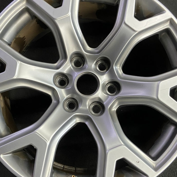 20" WAGONEER 22 20x9 6 spoke Y spoke silver Original OEM Wheel Rim - Angle View