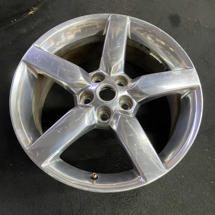 19" CAMARO 10-11 19x8, , bright finish Original OEM Wheel Rim - Side Profile