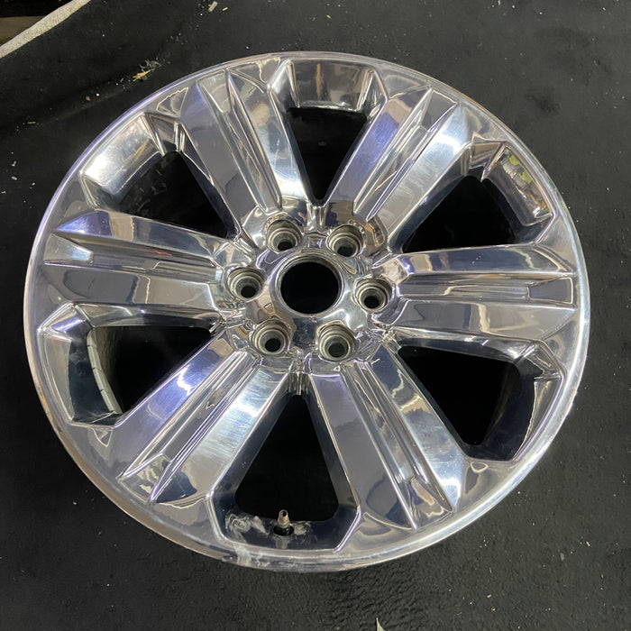 20" FORD F150 PICKUP 18-20 20x8.5, 6 spoke, chrome Original OEM Wheel Rim - Side Profile