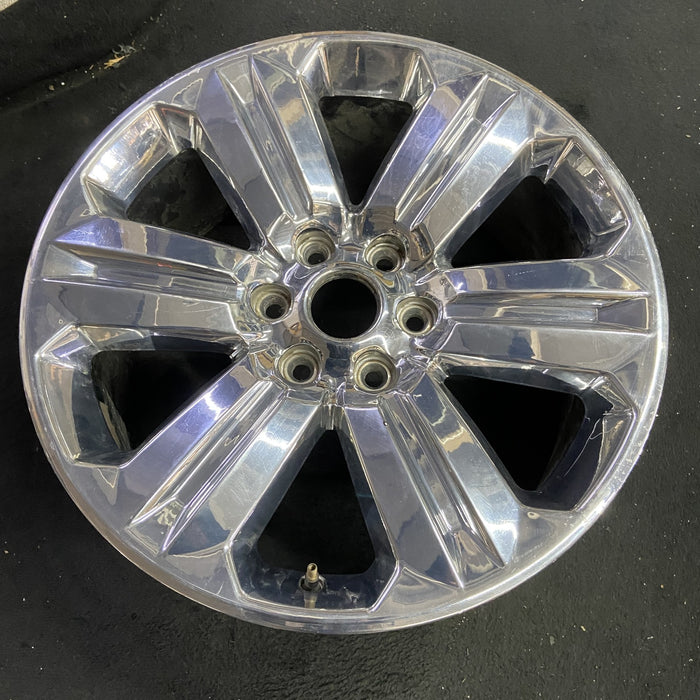 20" FORD F150 PICKUP 18-20 20x8.5, 6 spoke, chrome Original OEM Wheel Rim - Side Profile